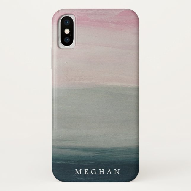 Pastel Sunset | Monogram iPhone case (Rückseite)