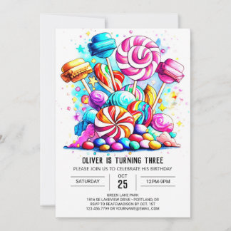 Pastel Sweet Chocolate Geburtstag Einladung