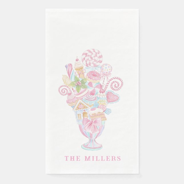 Pastel Sweet Holiday Treats Bougie Milkshake Serviette (Vorderseite)