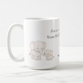 Pastel Sweet Mommy Elephant and Child Tasse