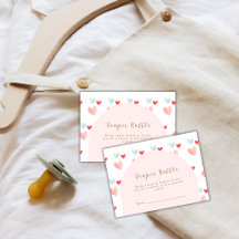 Pastel Sweetheart Arch Diaper Raffle Baby Dusche