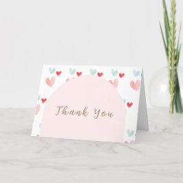 Pastel Sweetheart Arch Valentines Babydusche Dankeskarte