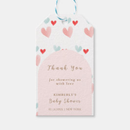 Pastel Sweetheart Arch Valentines Babydusche Geschenkanhänger