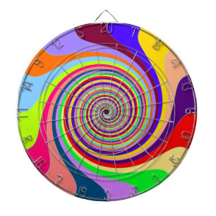 Pastel Swirl Dart Board Dartscheibe