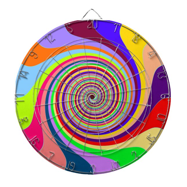 Pastel Swirl Dart Board Dartscheibe (vorne)