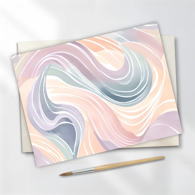 Pastel Swirl Muster | Farbe des Wassers Postkarte (Von Creator hochgeladen)