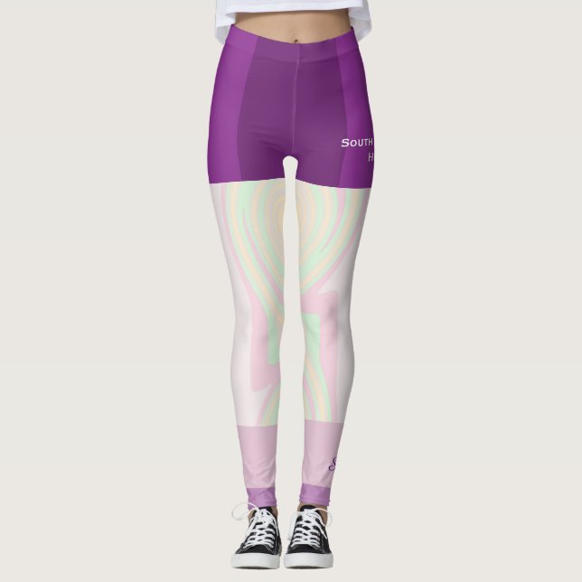Pastel Swirl Team/Leggings mit Fake Shorts Leggings (Vorderseite)