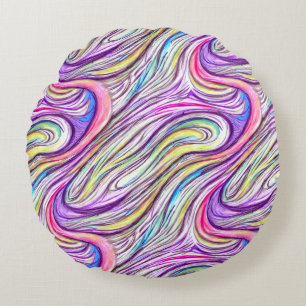 Pastel Swirlscape Rundkissen Rundes Kissen