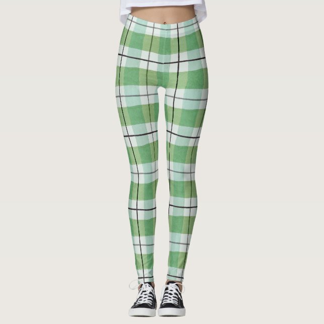 Pastel Tartan Pattern Leggings (Vorderseite)