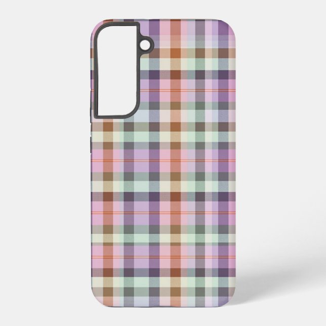Pastel Tartan Plaid Pattern Design Samsung Galaxy Hülle (Rückseite)