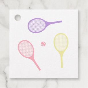 Pastel Tennis Rackets Geschenkanhänger