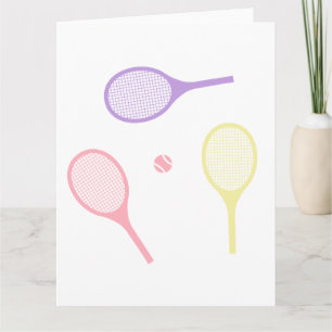 Pastel Tennis Rackets Karte