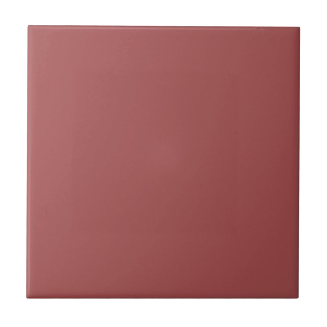Pastel Terracotta Solid Color Tile Fliese (Vorderseite)