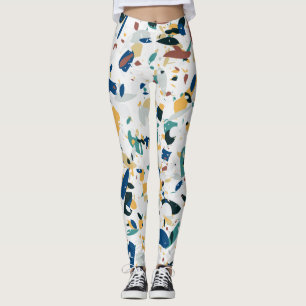 Pastel Terrazzo: Modernes Abstraktes Muster. Leggings