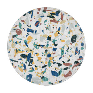 Pastel Terrazzo: Modernes Abstraktes Muster. Schneidebrett