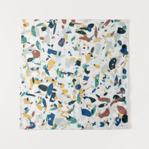 Pastel Terrazzo: Modernes Abstraktes Muster. Wandteppich