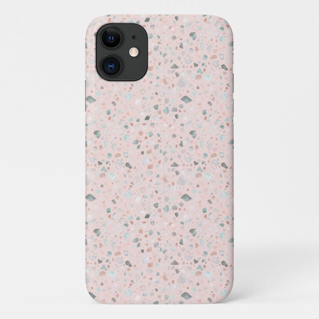 Pastel Terrazzo Print (rosa) Case-Mate iPhone Hülle (Rückseite)