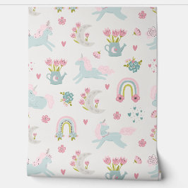 Pastel: The Serene Unicorn Garden Tapete