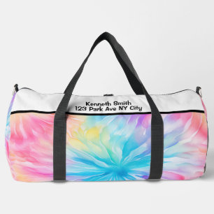 Pastel-Tie-Dye-Bloom-Monogramm-Personalisierungski Duffle Bag