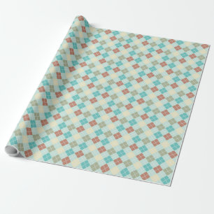 Pastel Tones Kariert Geometric Muster Geschenkpapier