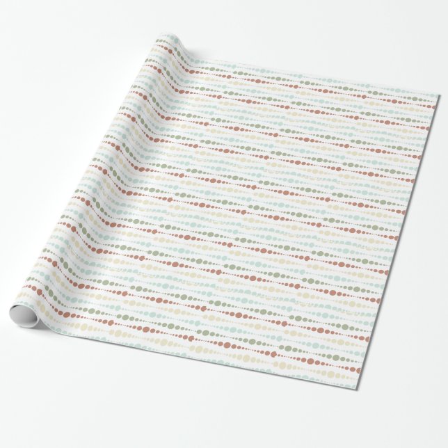 Pastel Tones Retro Icicles Circle Muster Geschenkpapier (Ungerollt)