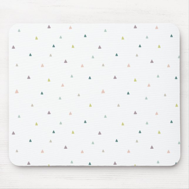 Pastel Triangle Doodle Muster Mousepad (Vorne)