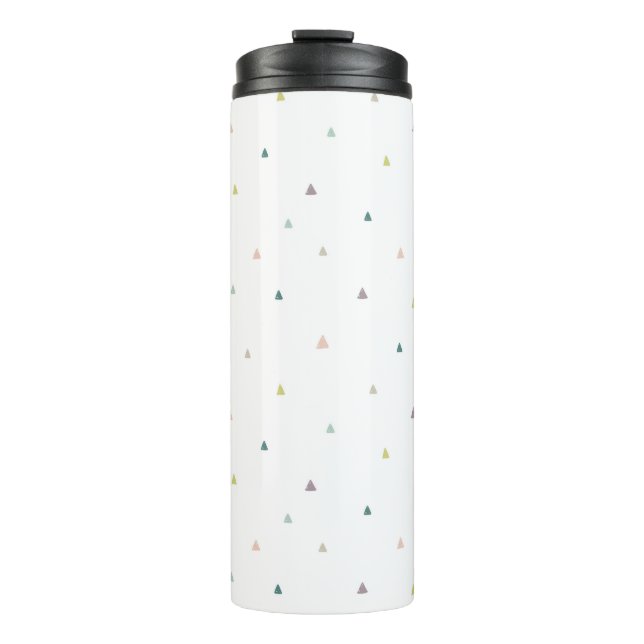 Pastel Triangle Doodle Muster Thermosbecher (Vorderseite)