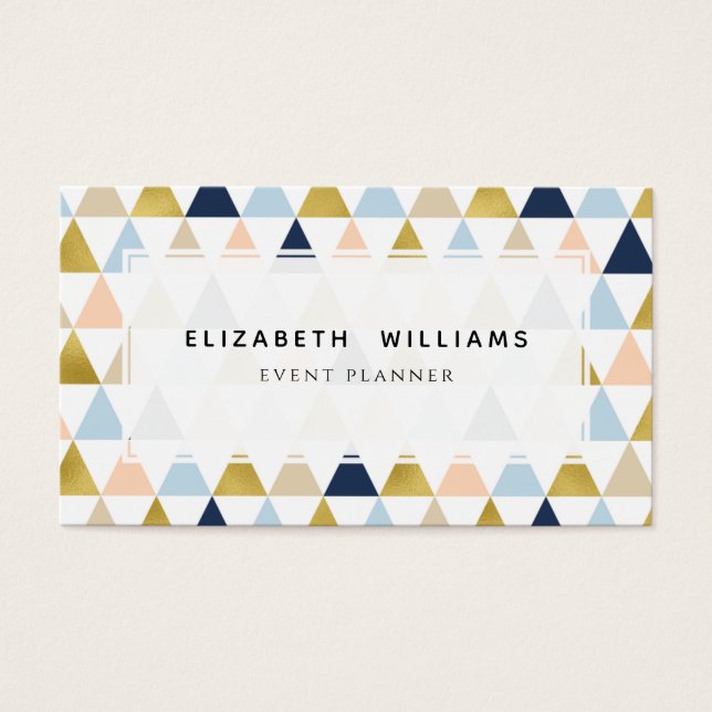 Pastel Triangle Event Planer Business Cards (Vorderseite)