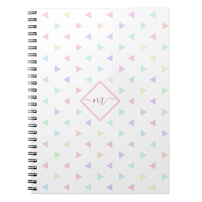 Pastel Triangle Muster Multicolor-Foto-Notebook Notizblock (Vorderseite)