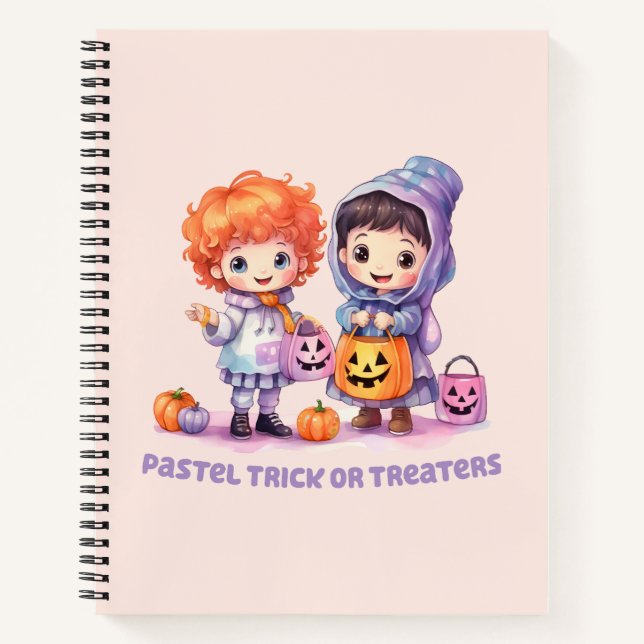 Pastel Trick oder Treaters Notizbuch (Vorderseite)
