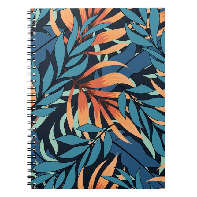 Pastel Tropical Abstrakt Botanicals Notizblock (Vorderseite)
