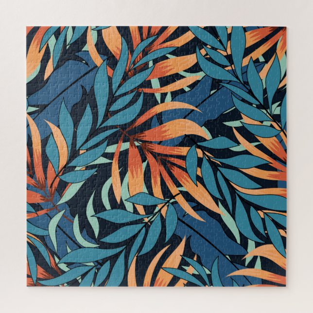 Pastel Tropical Abstrakt Botanicals Puzzle (Vertikal)