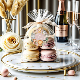 Pastel Tropical Baby Dusche Jungle Safari Tiere Runder Aufkleber