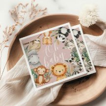 Pastel Tropical Baby Dusche Jungle Safari Tiere