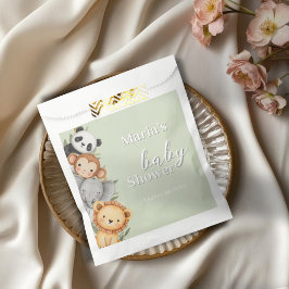 Pastel Tropical Baby Shower Jungle Safari Tiere Geschenktütchen