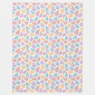 Pastel Tropical Blätter Fleece Blanket