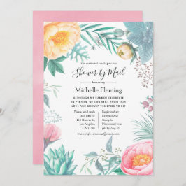 Pastel Tropical Bridal oder Babydusche per Mail Einladung