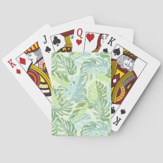 Pastel Tropical Palm Blätter Spielkarten