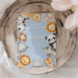 Pastel Tropical Wild Jungle Safari Tiere Einladung