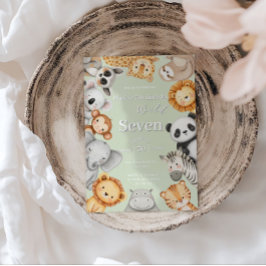 Pastel Tropical Wild Jungle Safari Tiere Einladung