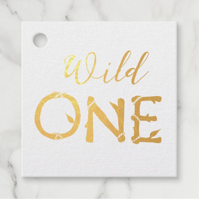 Pastel Tropical Wild One Jungle Safari Tiere Geschenkanhänger (Vorderseite)