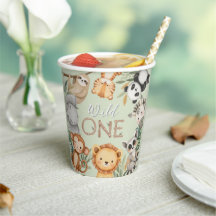 Pastel Tropical Wild One Jungle Safari Tiere