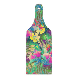 Pastel Tropische Blume Schneidebrett