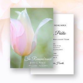 Pastel Tulip Blume Frühjahrsfest Todesjahr Jahrest Einladung