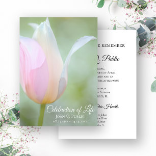 Pastel Tulip Frühjahrsfeier der Beerdigung des Leb Einladung