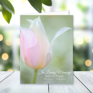 Pastel Tulip Frühlingsbeerdigung Beileid Dankeskarte