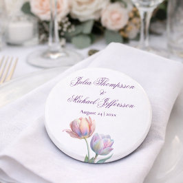 Pastel Tulip Wedding Suite Elegant Typography Flaschenöffner