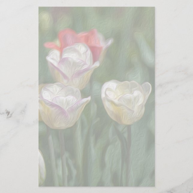 Pastel Tulips Briefpapier (Vorderseite)