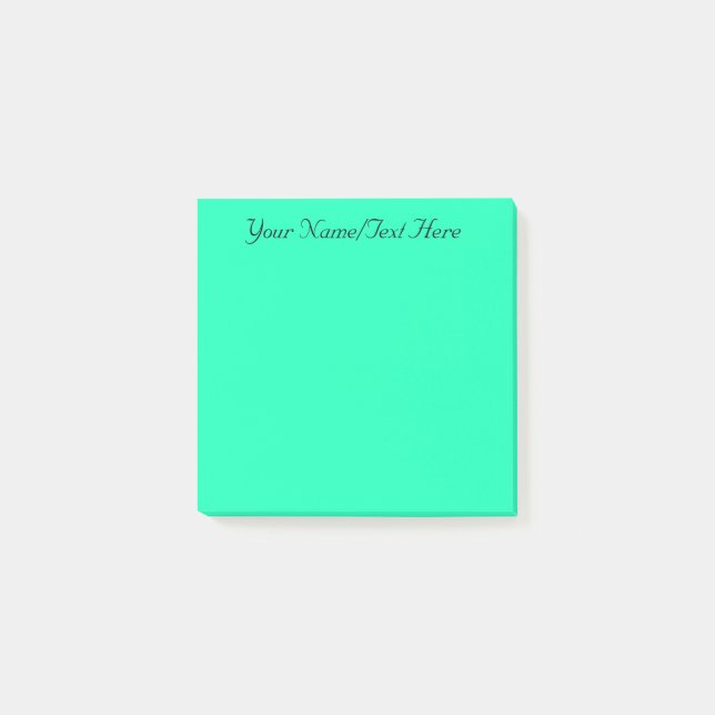 Pastel Turquoise Post-it Klebezettel (Vorderseite)