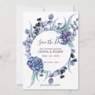Pastel Twigs und Blume Save The Date